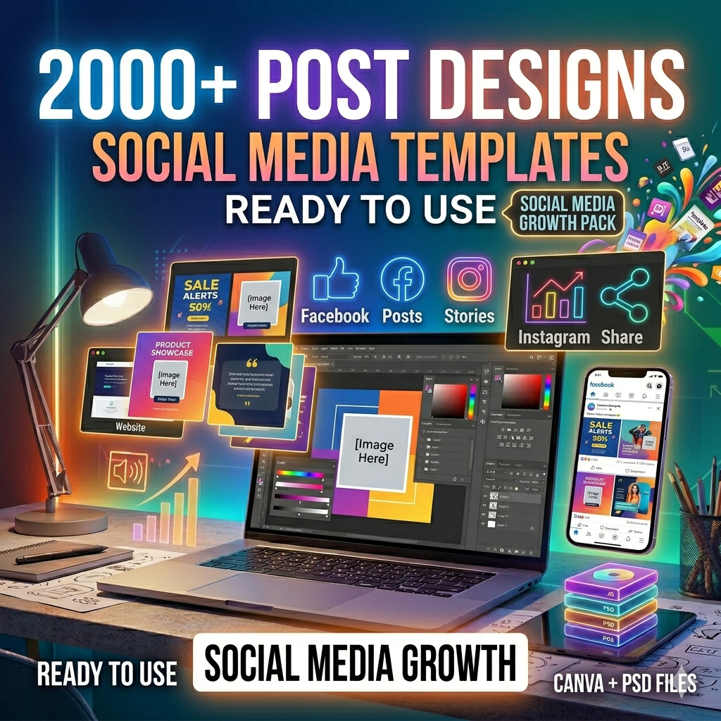2000+ Post Design Templates Bundle