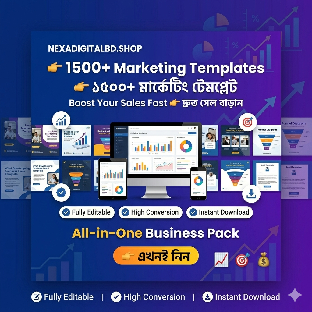 1500+ Sales & Marketing Templates Bundle – High Converting Business & Marketing Templates Pack
